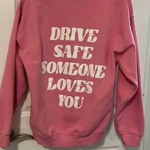 Pink sweatshirt with print